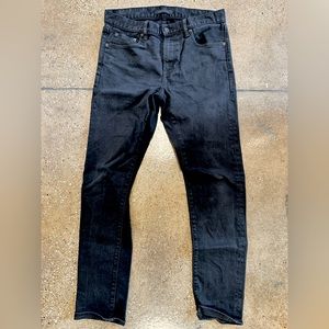 Uniqlo Black Selvedge Slim Fit Straight Jeans 30 x 32